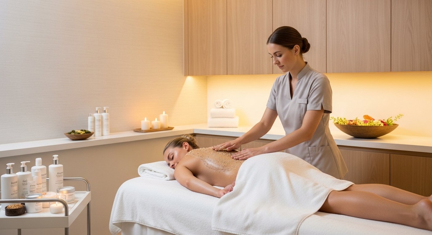 Full Body Refining Scrub session at Aura International Thai Spa