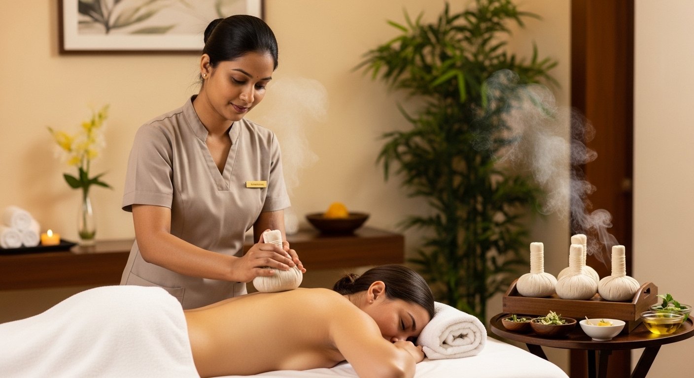 Full Body Natural Herbal Potli Therapy at Aura Spa