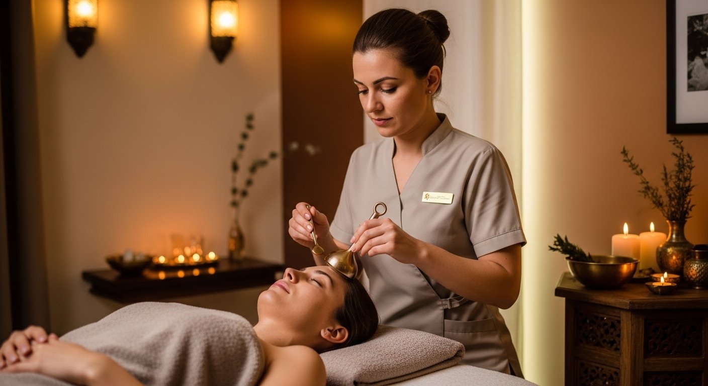 Full Body Kansa Therapy session at Aura International Thai Spa